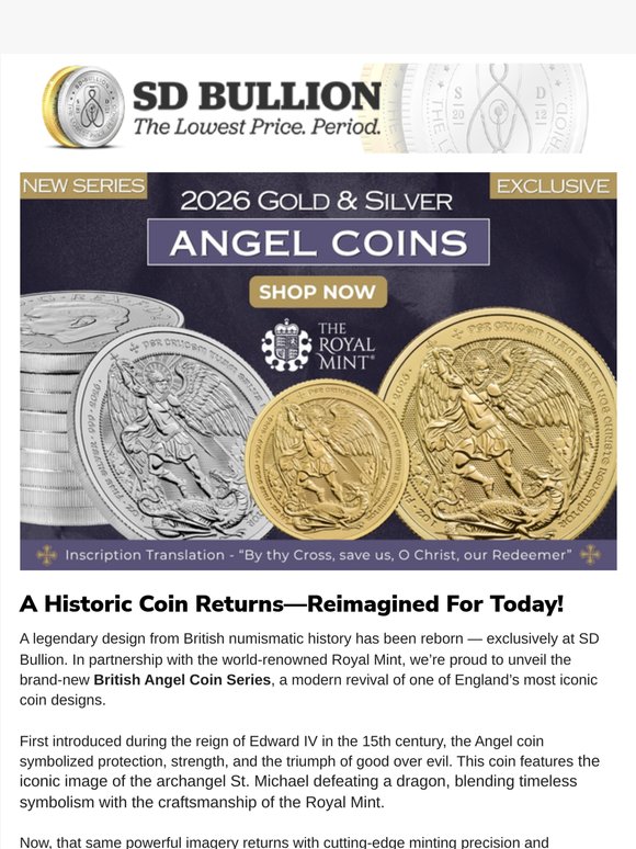 Introducing the British Angel Series – SD Bullion Exclusive
