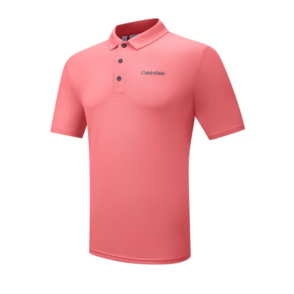 Image of Calvin Klein Peach Stretch Polo Shirt