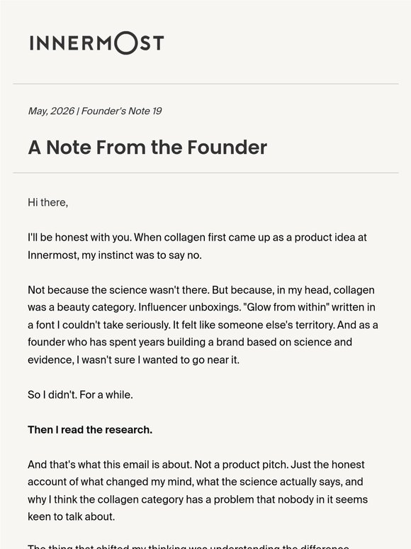 Why I Take Collagen (And The Email I Didn't Want To Write)