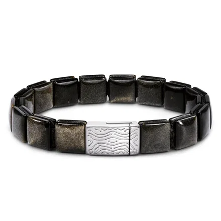 Genbu Mag-lock Bracelet Golden Obsidian