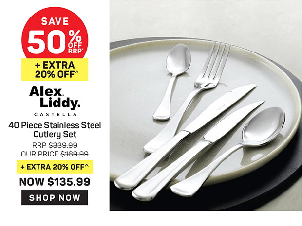 Alex Liddy Castella 40 Piece Stainless Steel Cutlery Set