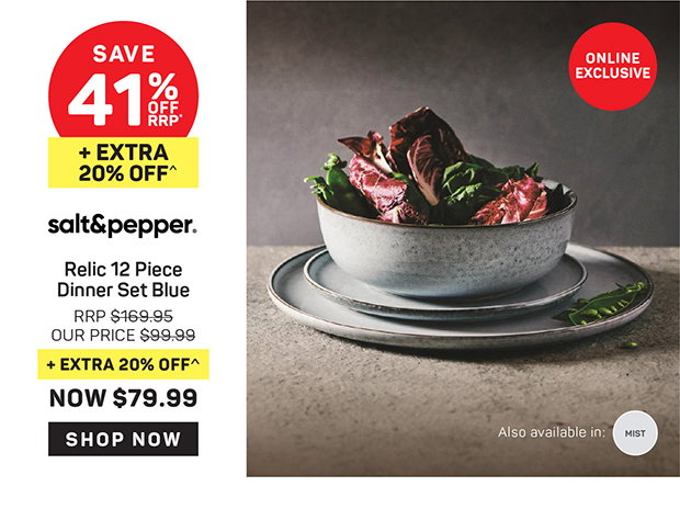 Salt & Pepper Relic 12 Piece Dinner Set