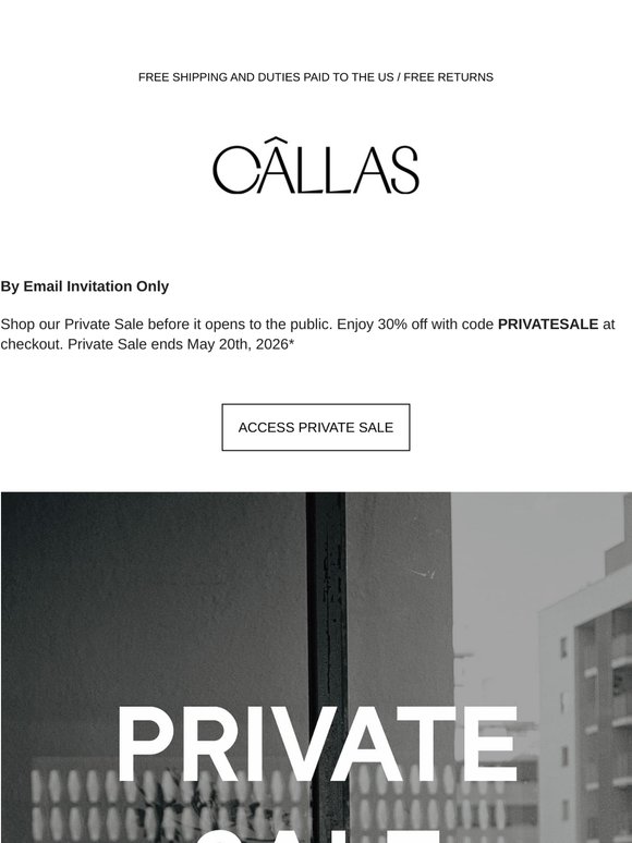 Câllas PRIVATE SALE
