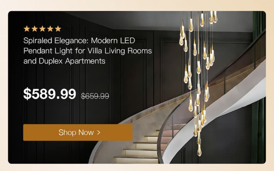 Spiraled Elegance: Modern LED Pendant Light for Villa Living Rooms and Duplex Apartments