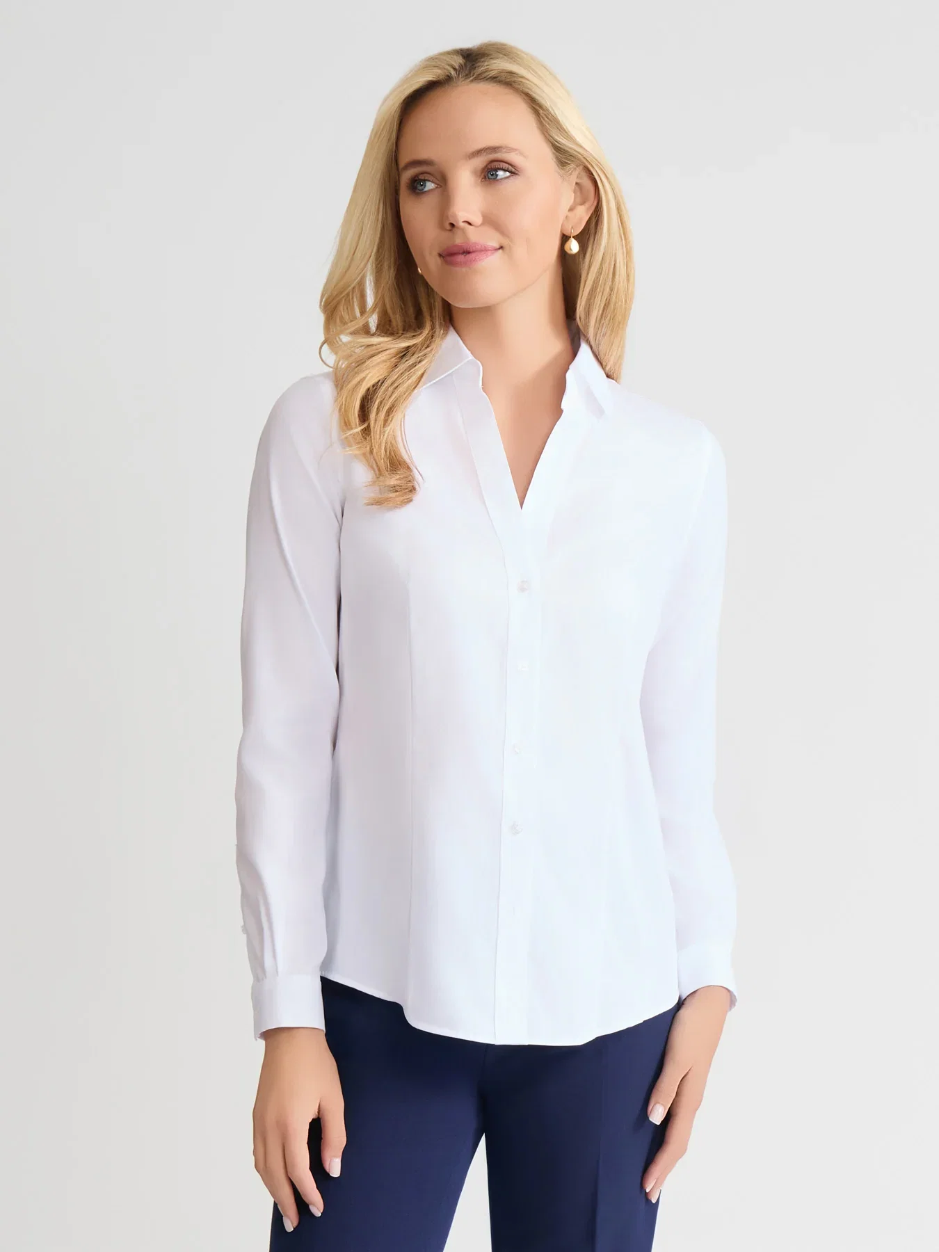 Image of Easy-Care Button-Up Shirt