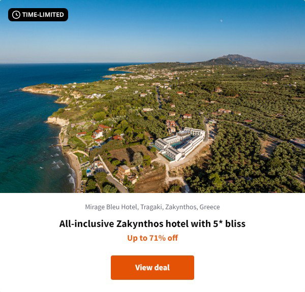 All-inclusive Zakynthos hotel with 5* bliss