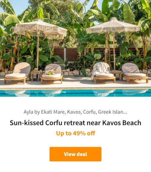 Sun-kissed Corfu retreat near Kavos Beach