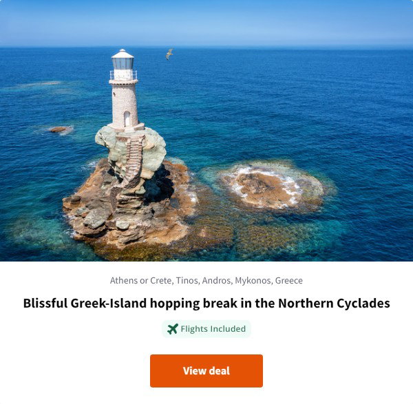 Blissful Greek-Island hopping break in the Northern Cyclades
