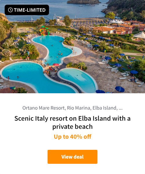 Scenic Italy resort on Elba Island with a private beach