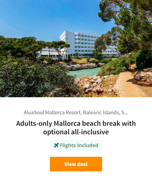 Adults-only Mallorca beach break with optional all-inclusive