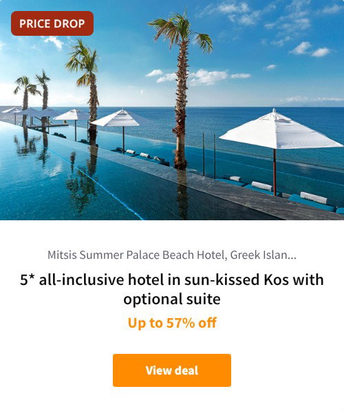 5* all-inclusive hotel in sun-kissed Kos with optional suite
