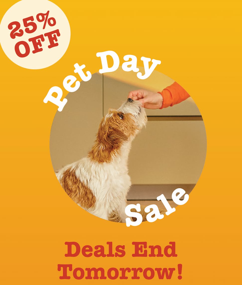 Pet Day Sale: Up to 25% OFF ends tomorrow!