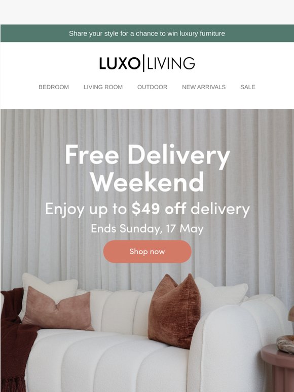 Free Delivery Weekend — delivery covered up to $49