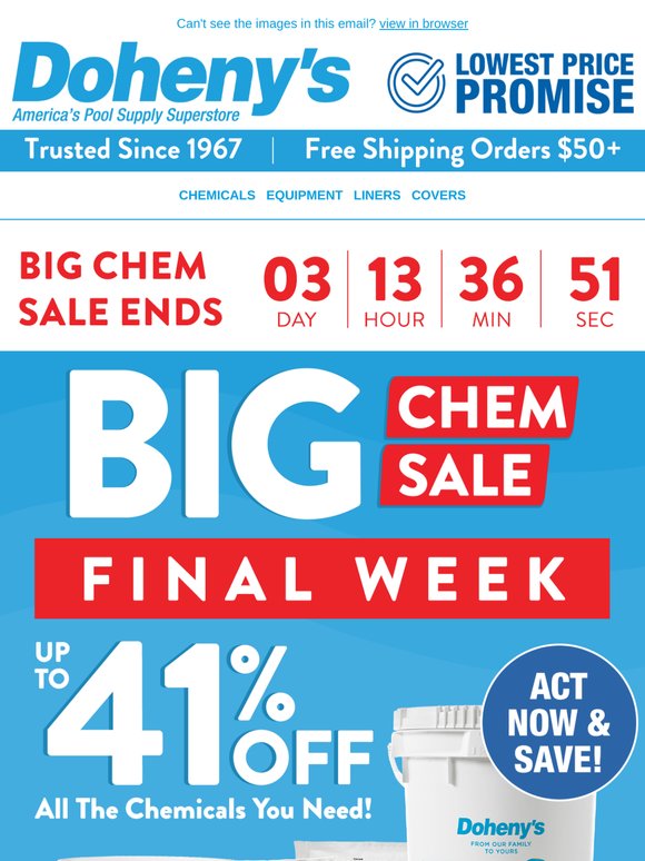 BIG Chem Sale Still Making Waves 🌊 Hurry, Ends Soon!