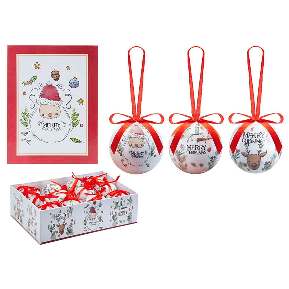 Snow White Christmas Festive Fun Bauble Box Set of 12  - £13.99 delivered