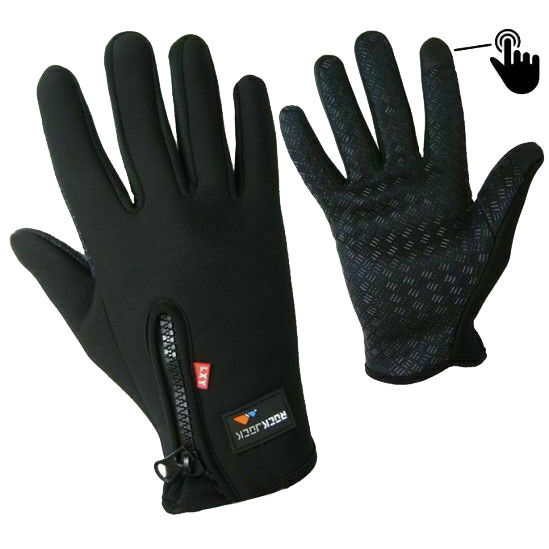 Rock Jock Men's Thermal Lined Gripper Palm  Sports Gloves - Black - One Size - £7.29 delivered