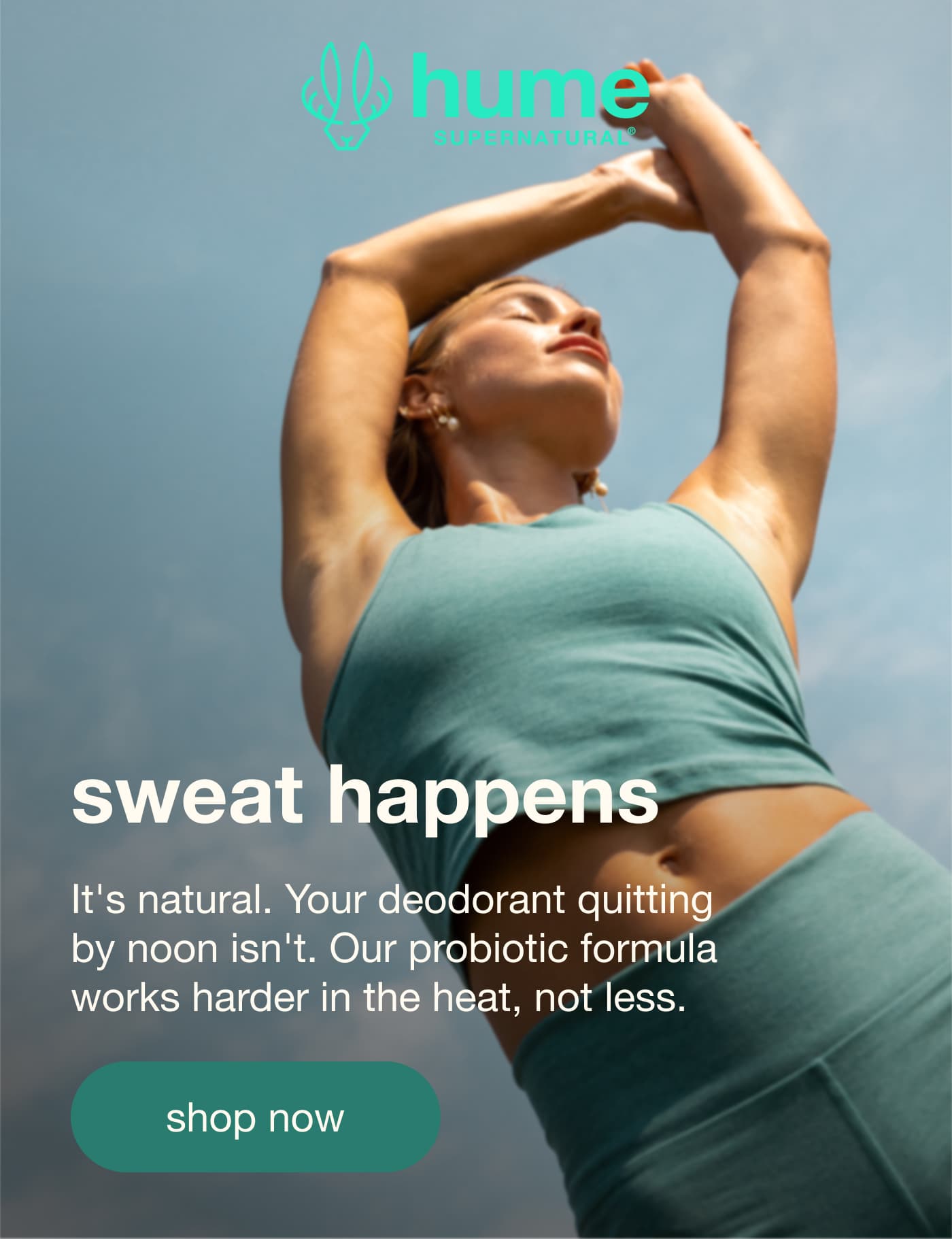 sweat happens // it's natural. [shop now]