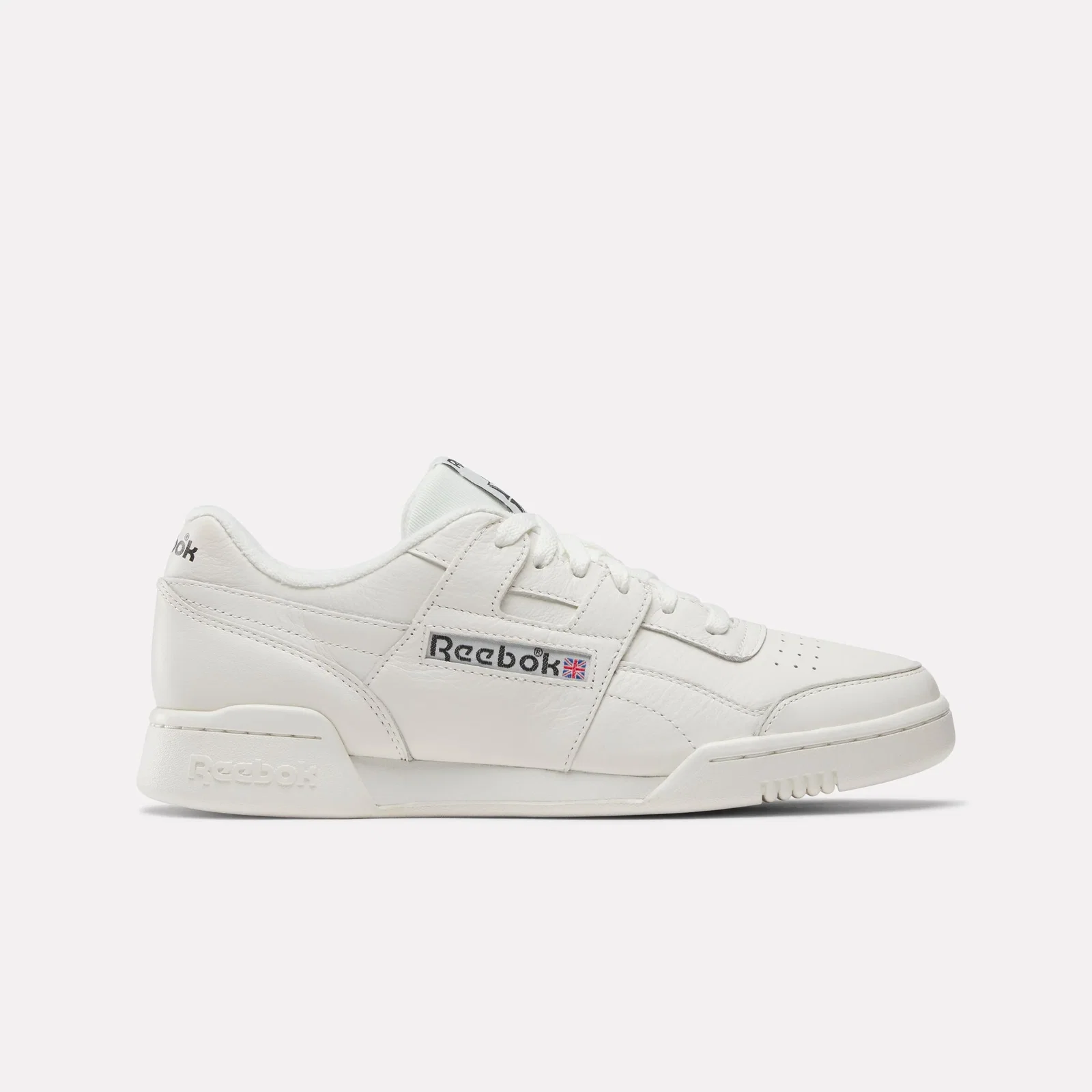 Image of REEBOK FOOTWEAR UNISEX Workout Plus Shoes CHALK/CHALK/BLACK