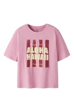 Name It NKFHORALE SS NREG TOP BOX pink drink