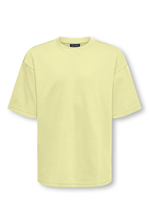 Only and Sons OSJCASPIAN AIRFLEX BOXY SS TEE NOOS wax yellow