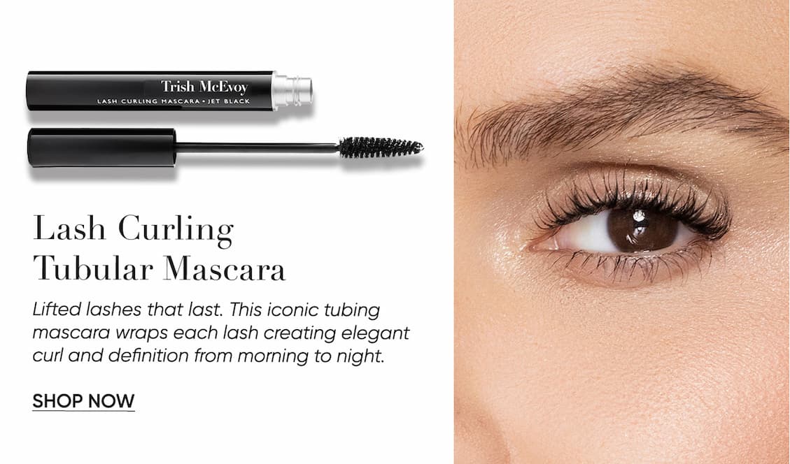 Lash Curling Tubular Mascara Lifted lashes that last. This iconic tubing mascara wraps each lash creating elegant curl and definition from morning to night. | SHOP NOW