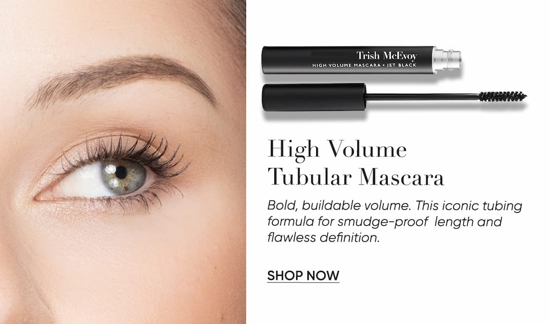 Lash Curling Tubular Mascara Lifted lashes that last. This iconic tubing mascara wraps each lash creating elegant curl and definition from morning to night. | SHOP NOW