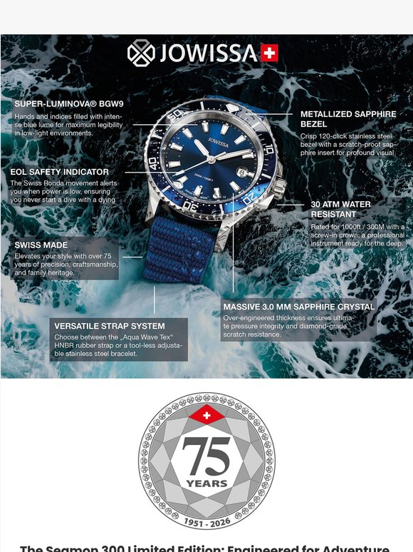 Rarity Redefined: Celebrate 75 Years with the Seamon 300 Diver