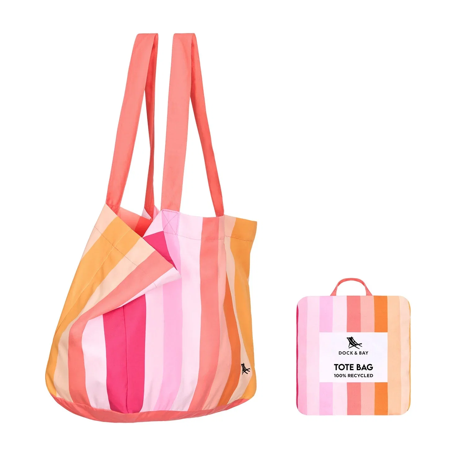 Image of Dock & Bay Foldaway Tote Bags - Miami Sorbet