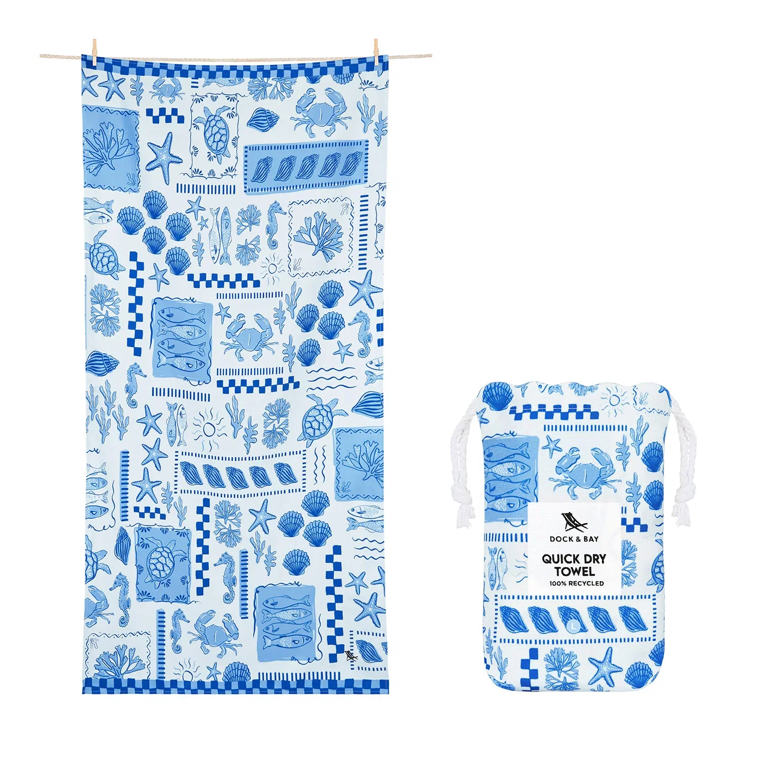 Image of Dock & Bay Quick Dry Towel - Grecian Shores
