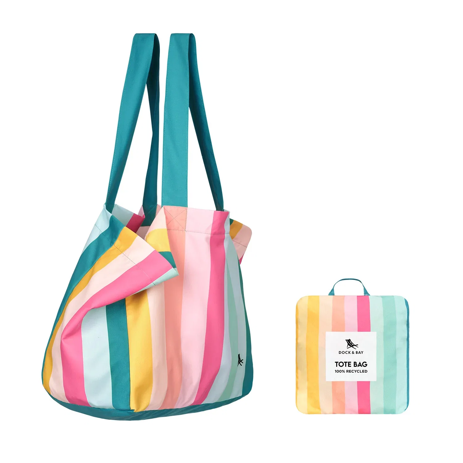 Image of Dock & Bay Foldaway Tote Bags - Coastal Candy