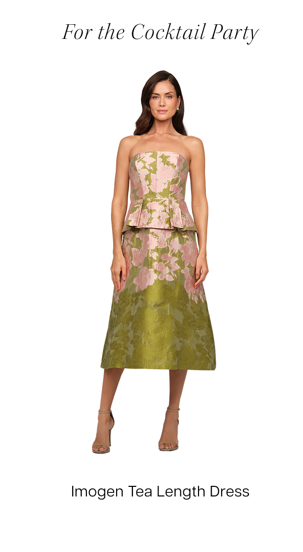 For the Cocktail Party: Imogen Tea Length Dress 