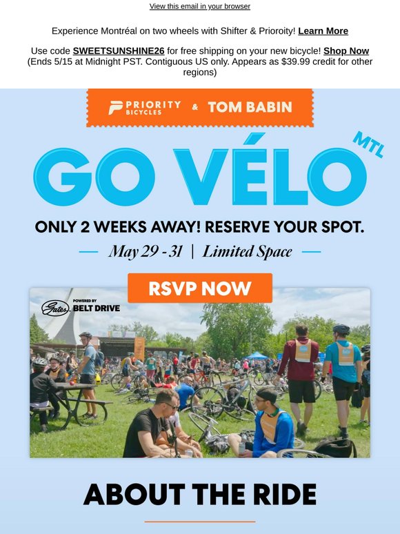 Meet Us in Montréal! 🚴