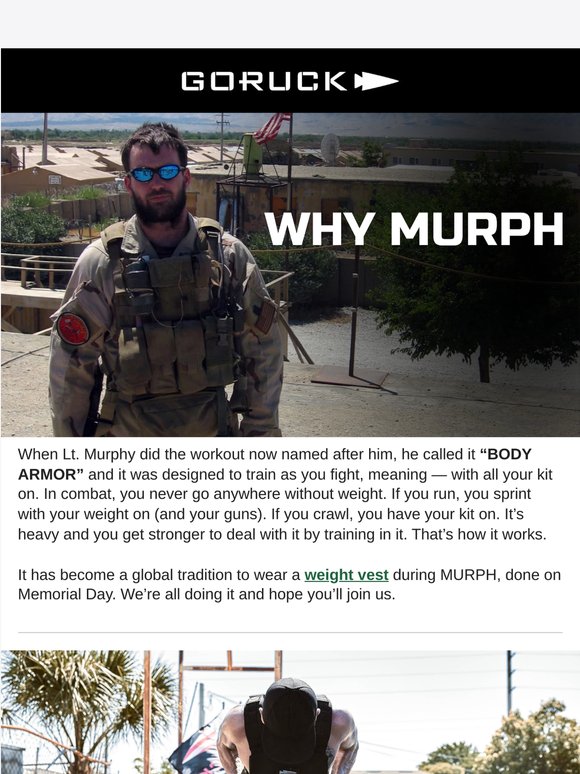 “MURPH” = “BODY ARMOR”