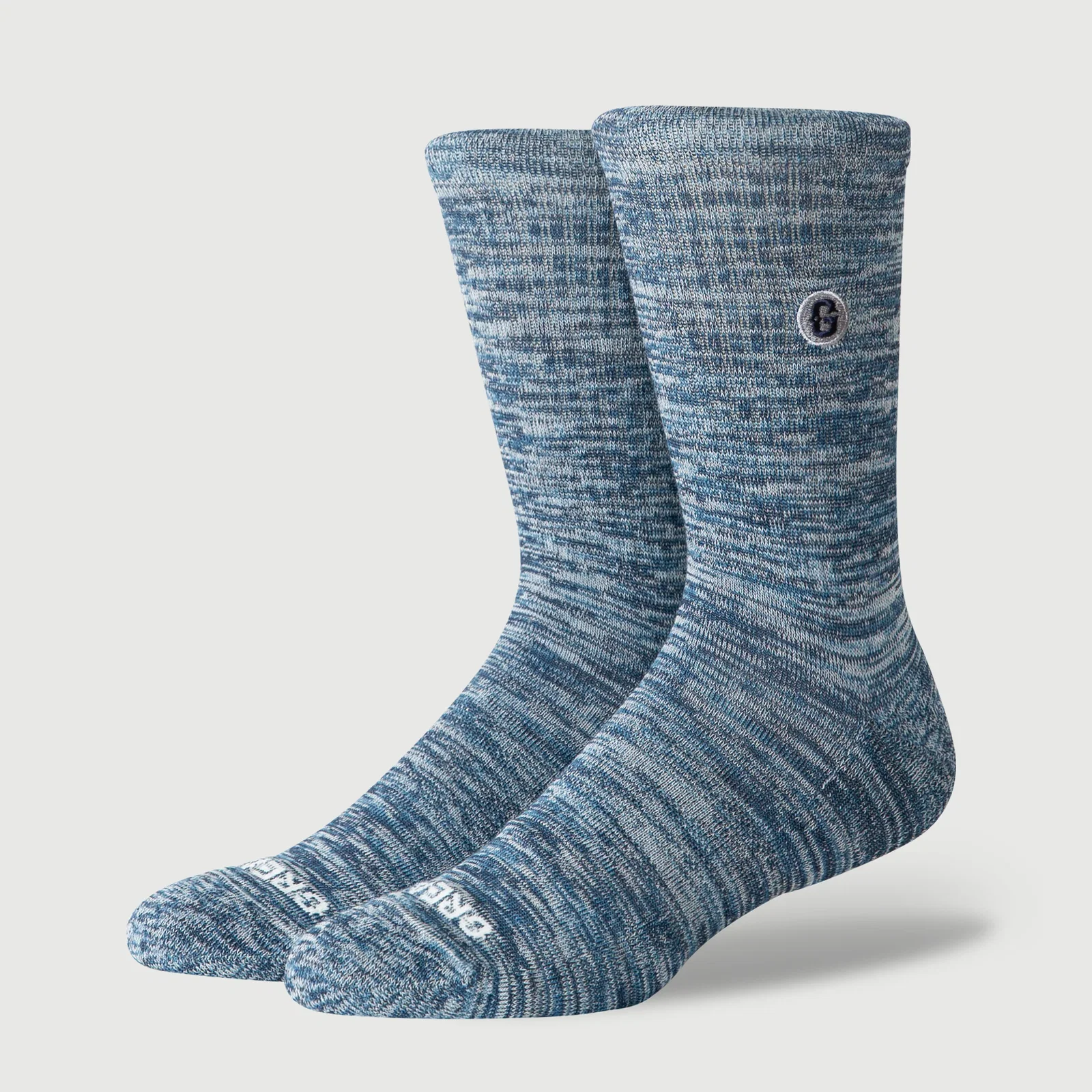Image of The Melange Crew Sock - Navy