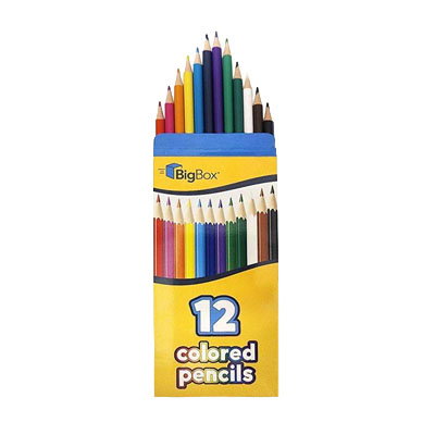 BigBox Pre-Sharpened Colored Pencils - 12 Pack