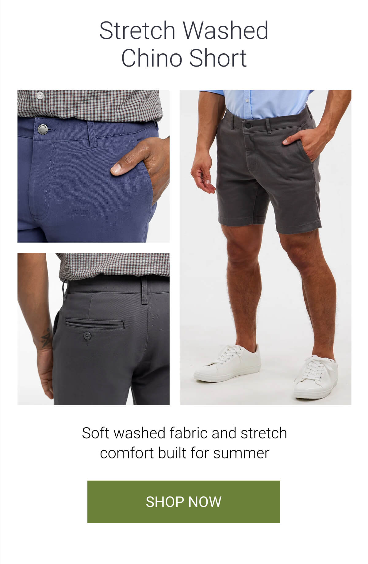 Stretch Washed Chino Short