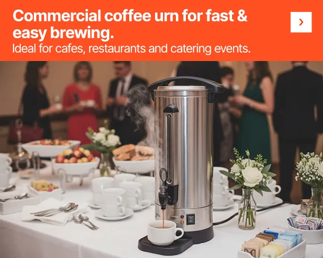 Ideal for cafes, restaurants and catering events.