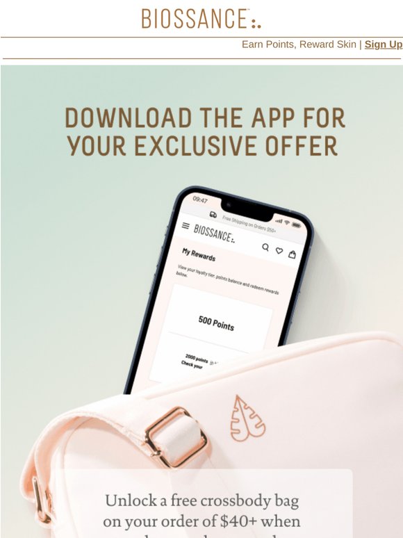 Exclusive App Perk! Free Bag 🎁