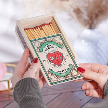 Personalised Couples Large Matchbox