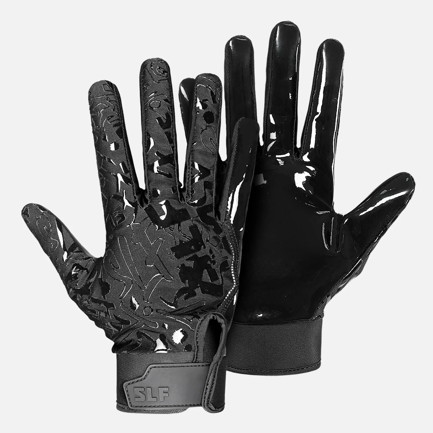 Image of Black Sticky Football Receiver Gloves
