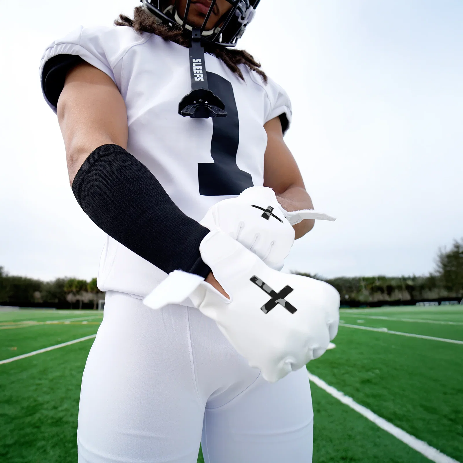 Image of Faith Cross Sticky Football Receiver Gloves