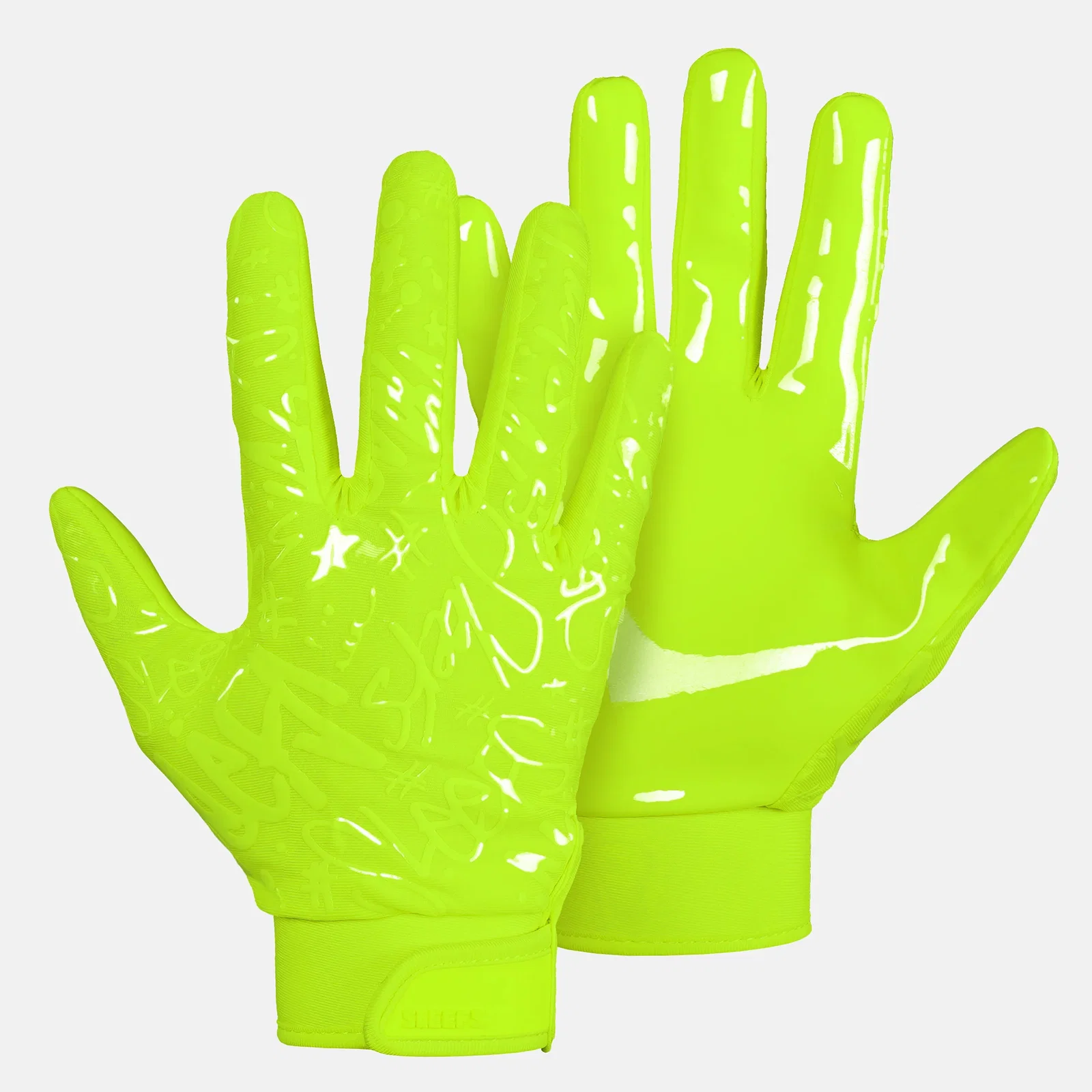 Image of Safety Yellow Sticky Football Receiver Gloves