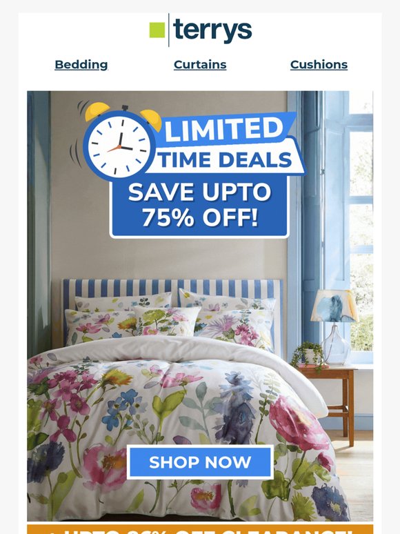 LIMITED TIME DEALS + UPTO 86% OFF CLEARANCE
