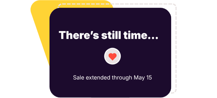 Sale extended to May 15