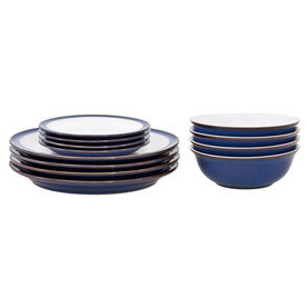 DENBY Imperial Blue 12-Piece Tableware Set