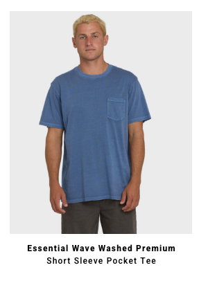 Essential Wave Washed Premium Short Sleeve Pocket Tee