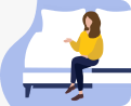 Customer on Bed
