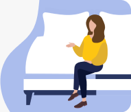 Customer on Bed