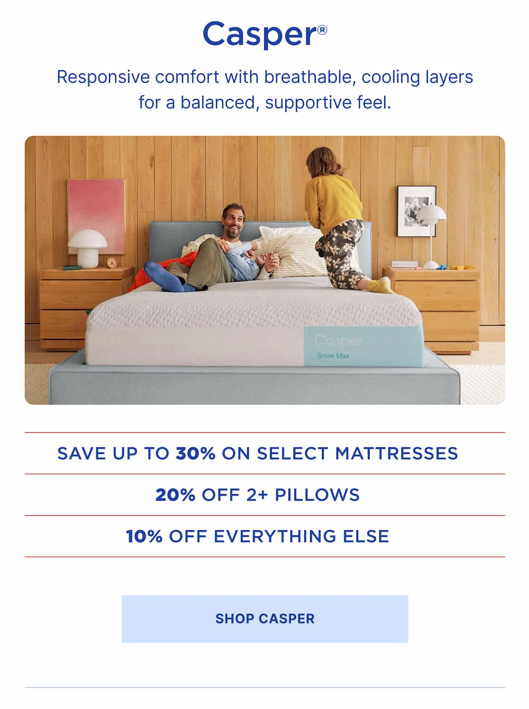 casper mattress responsive comfort with breathable cooling layers