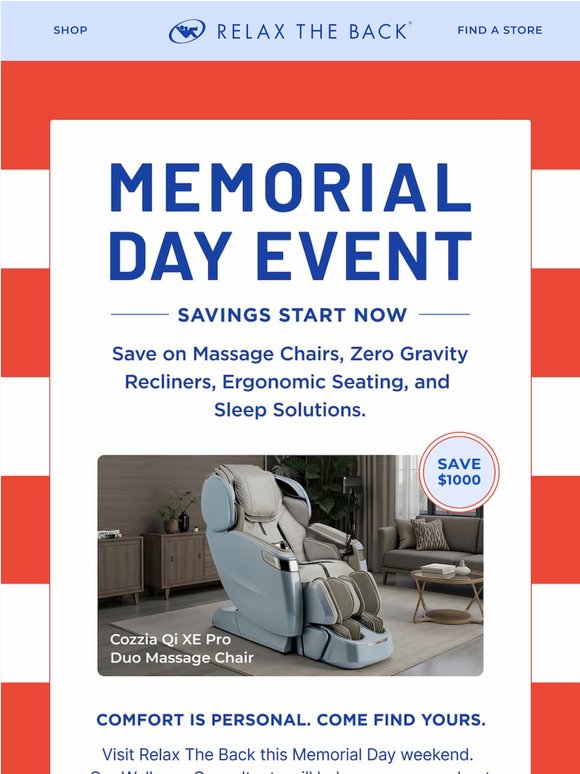 Our Memorial Day Sale Starts Now